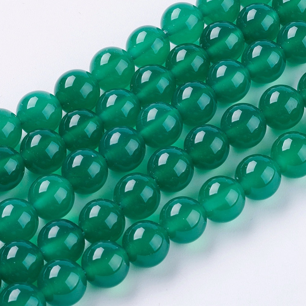 Green Onyx Gemstone Beads - Crystals and Sun Signs