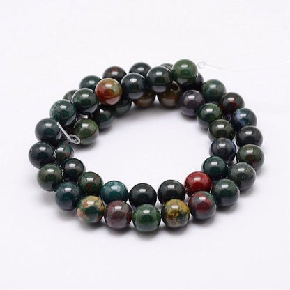 Indian Bloodstone Gemstone Beads - All Sizes | Crystals and Sun Signs Co