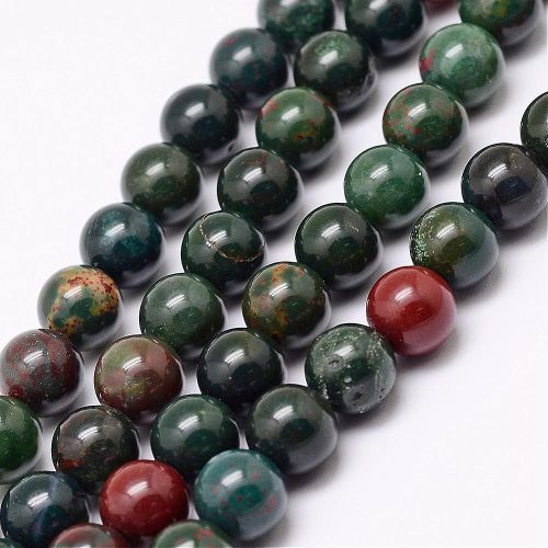 Indian Bloodstone Gemstone Beads - All Sizes | Crystals and Sun Signs Co