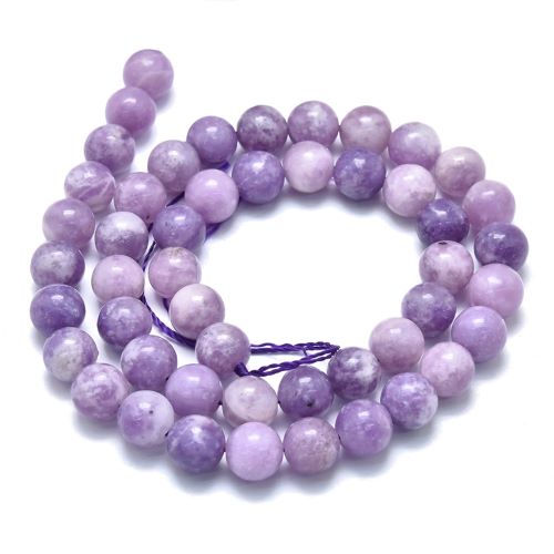 Lepidolite Gemstone Beads - Crystals and Sun Signs