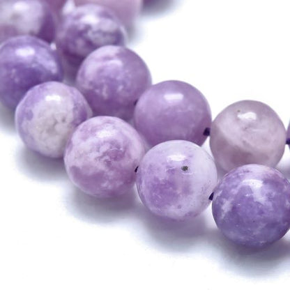 Lepidolite Gemstone Beads - Crystals and Sun Signs