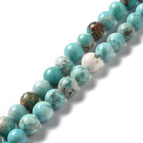 Magnesite Turquoise Gemstone Beads - Crystals and Sun Signs