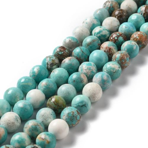 Magnesite Turquoise Gemstone Beads - Crystals and Sun Signs