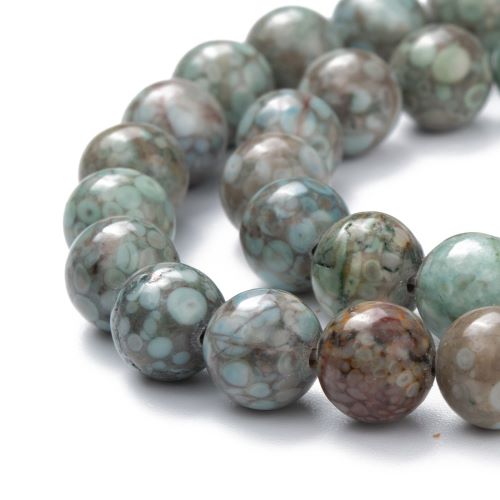 Maifan Cadet Blue Gemstone Bead - Dyed - Crystals and Sun Signs