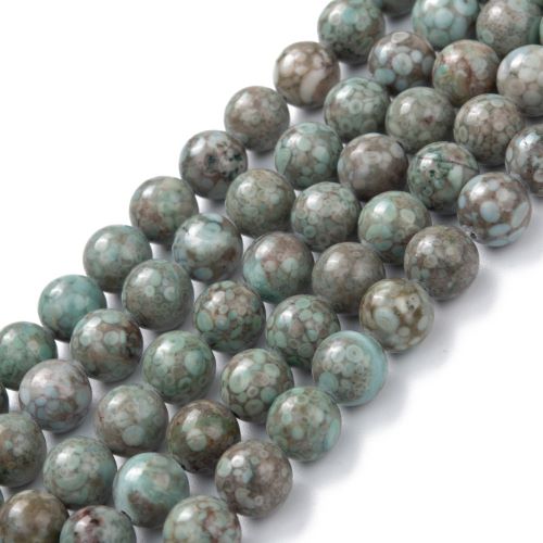 Maifan Cadet Blue Gemstone Bead - Dyed - Crystals and Sun Signs