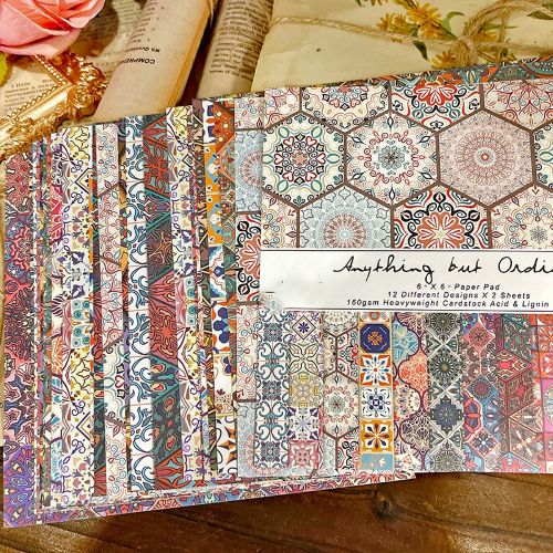 Scrapbook Paper Mandala 24sheet SEt | Alberta Bead Store