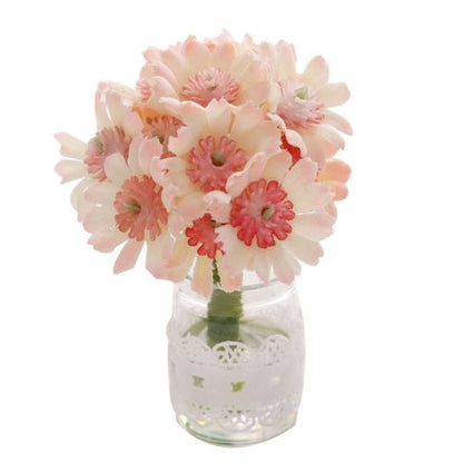 Miniature Artificial Carnation Flowers in vase 1pc 