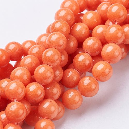 Mashan Orange Jade Gemstone Beads 