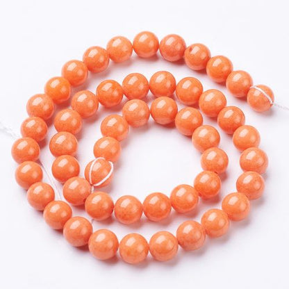 Mashan Orange Jade Gemstone Beads 