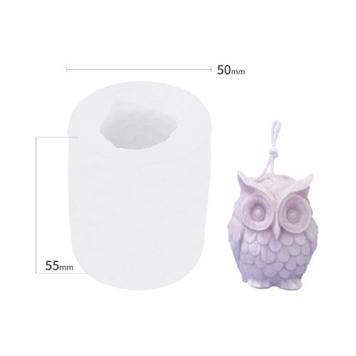 Owl Silicone Mold for Candle or Resin 1pc 