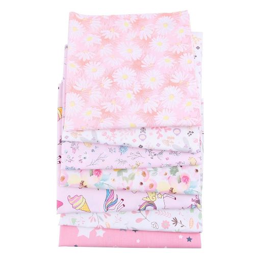 Printed Cotton Fabric Square Pink 10x10 7pcs/set | Alberta Bead Store