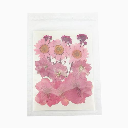 Pressed Dried Pink Flower Sheet 1pc | Alberta Bead Store