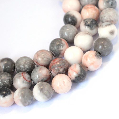 Pink Zebra Jasper Gemstone Bead | Alberta Bead Store