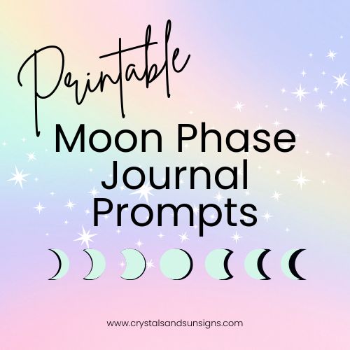 Moon Phase Journal Pages - Crystals and Sun Signs