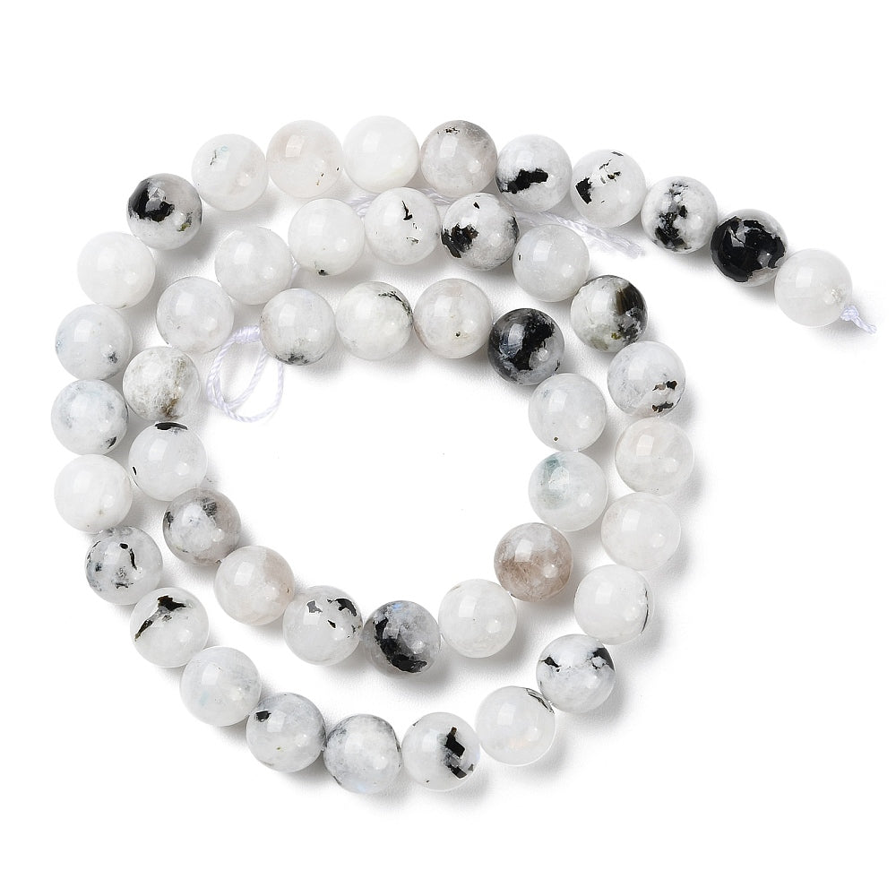 Rainbow Moonstone with Inclusions Gemstone Bead - Crystals and Sun Signs