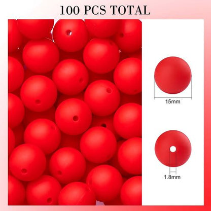 Silicone Bead Round 15MM Collection 