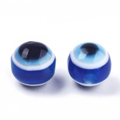 Evil Eye Resin Bead 8mm 20pcs 