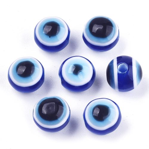 Evil Eye Resin Bead 8mm 20pcs 