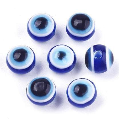 Evil Eye Resin Bead 8mm 20pcs 