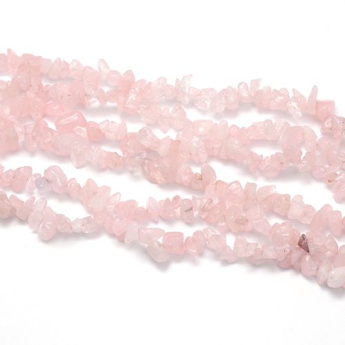 Rose Quartz  Gemstone Chip Beads - Crystals and Sun Signs
