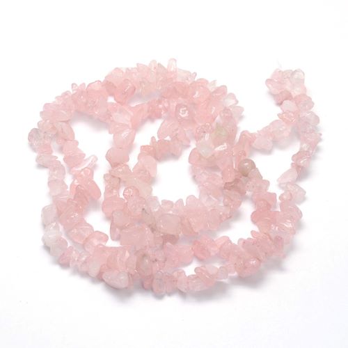 Rose Quartz  Gemstone Chip Beads - Crystals and Sun Signs