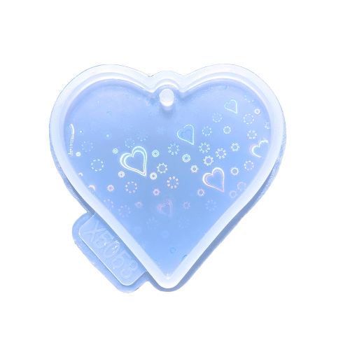 Holographic Heart Silicone Mold Keychain 1pc | Alberta Bead Store