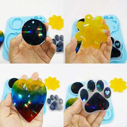 Holographic Mixed Shape Silicone Mold Keychain 1pc | Alberta Bead Store