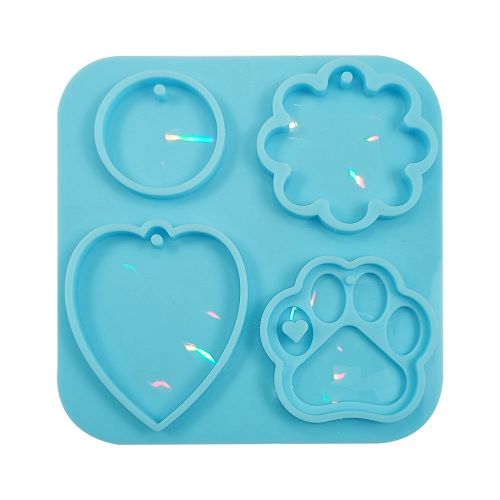 Holographic Mixed Shape Silicone Mold Keychain 1pc | Alberta Bead Store