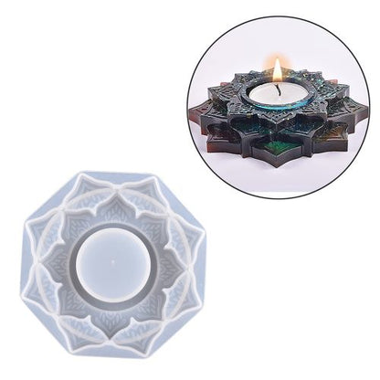 Lotus Flower Tealight Holder Silicone Mold | Alberta Bead Store