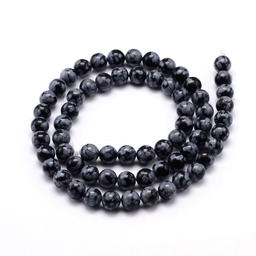 Snowflake Obsidian Gemstone Bead - Crystals and Sun Signs