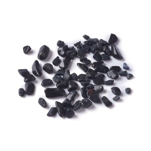 Black Tourmaline Gemstone Chip Beads No Hole 