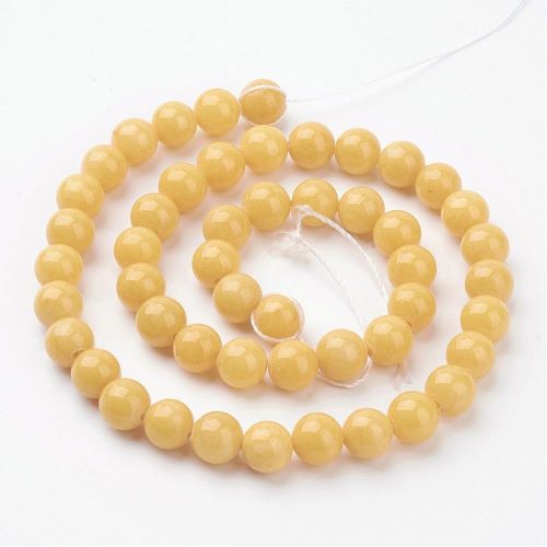 Mashan Yellow Jade Gemstone Beads 