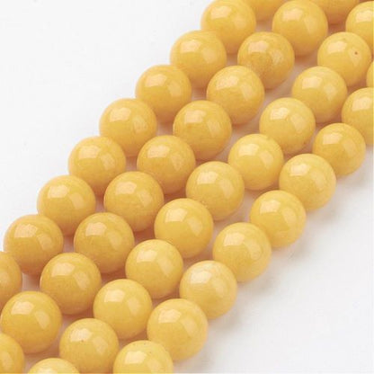 Mashan Yellow Jade Gemstone Beads 